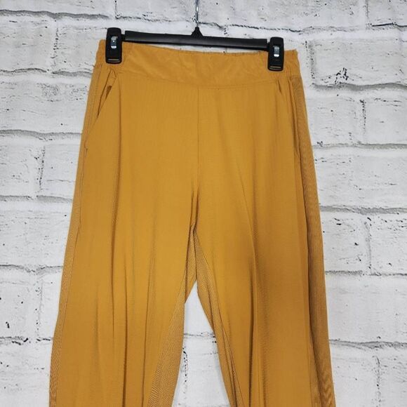 Athleta Textured Brooklyn Stretch Jogger Pants Multicolor Size 2 Yellow Gold - Picture 2 of 13
